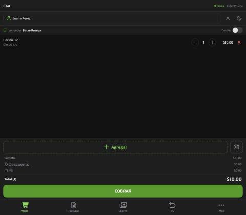 POS Lite en un teléfono Android