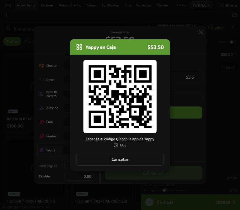 Pago con Yappy QR en Elconix POS